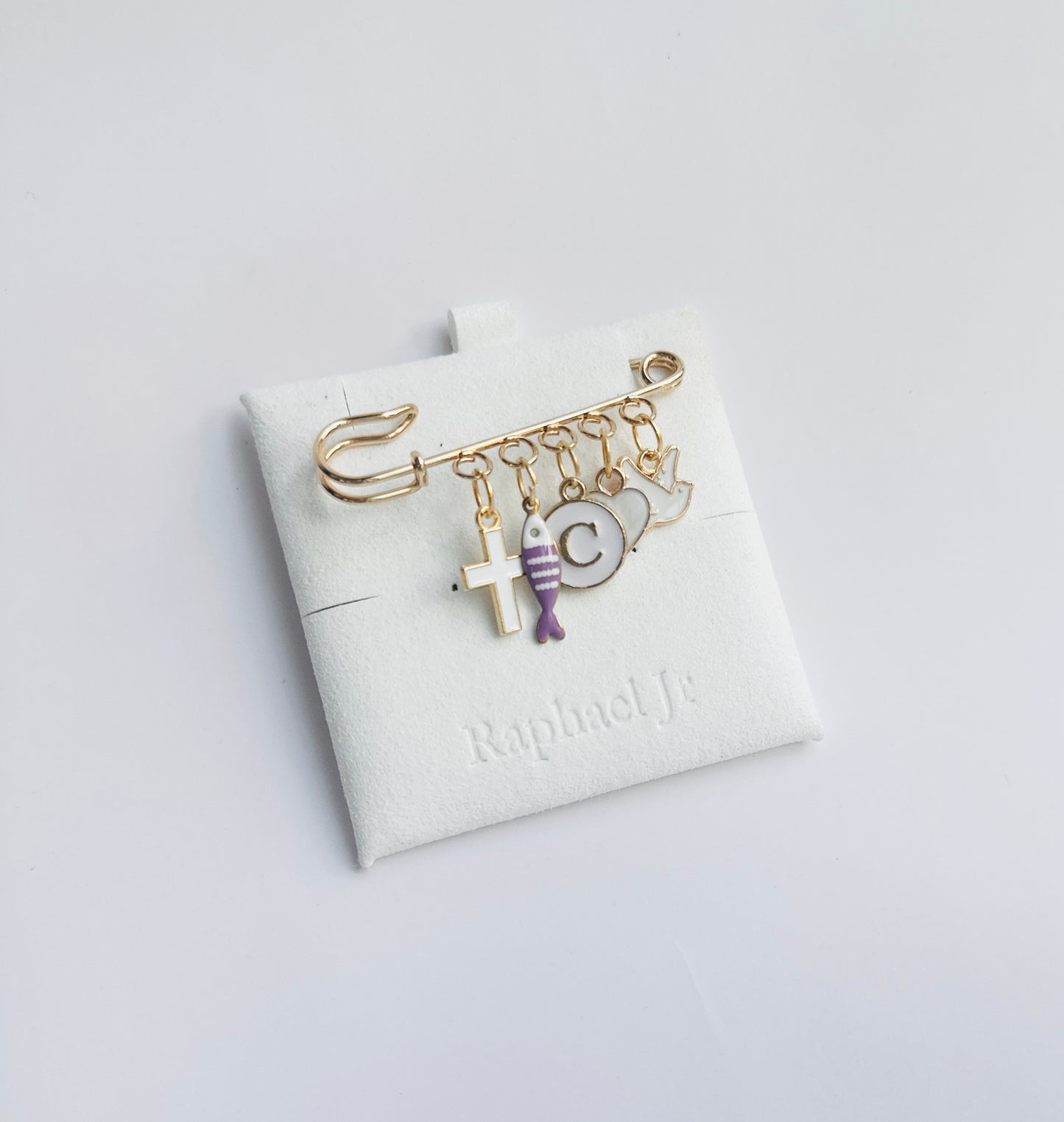 Baby Baptism keepsake Pin silver plated Brooch