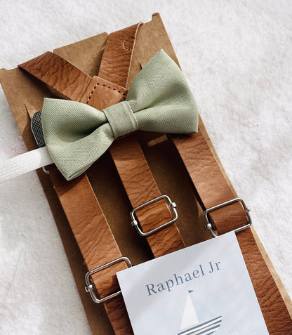 Baby and toddler bow ties and suspenders set