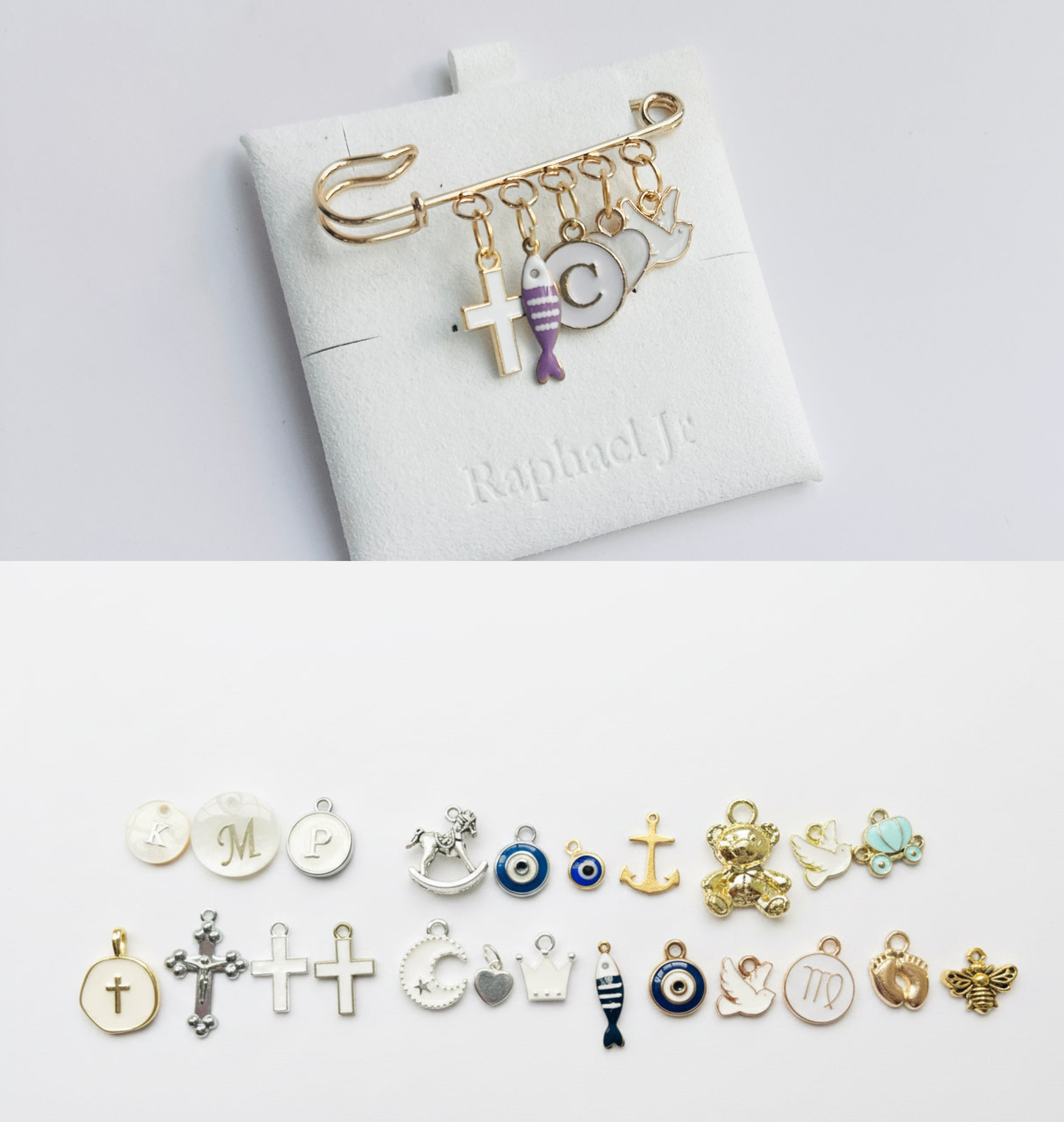 Baby Baptism keepsake Pin silver plated Brooch