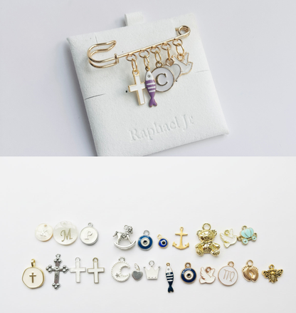 Baby Baptism keepsake Pin silver plated Brooch